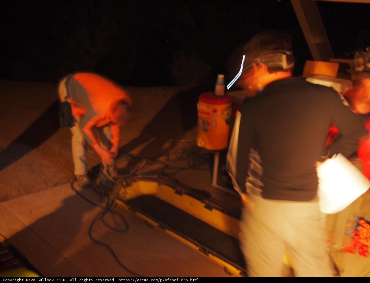 Nighttime Boat Construction