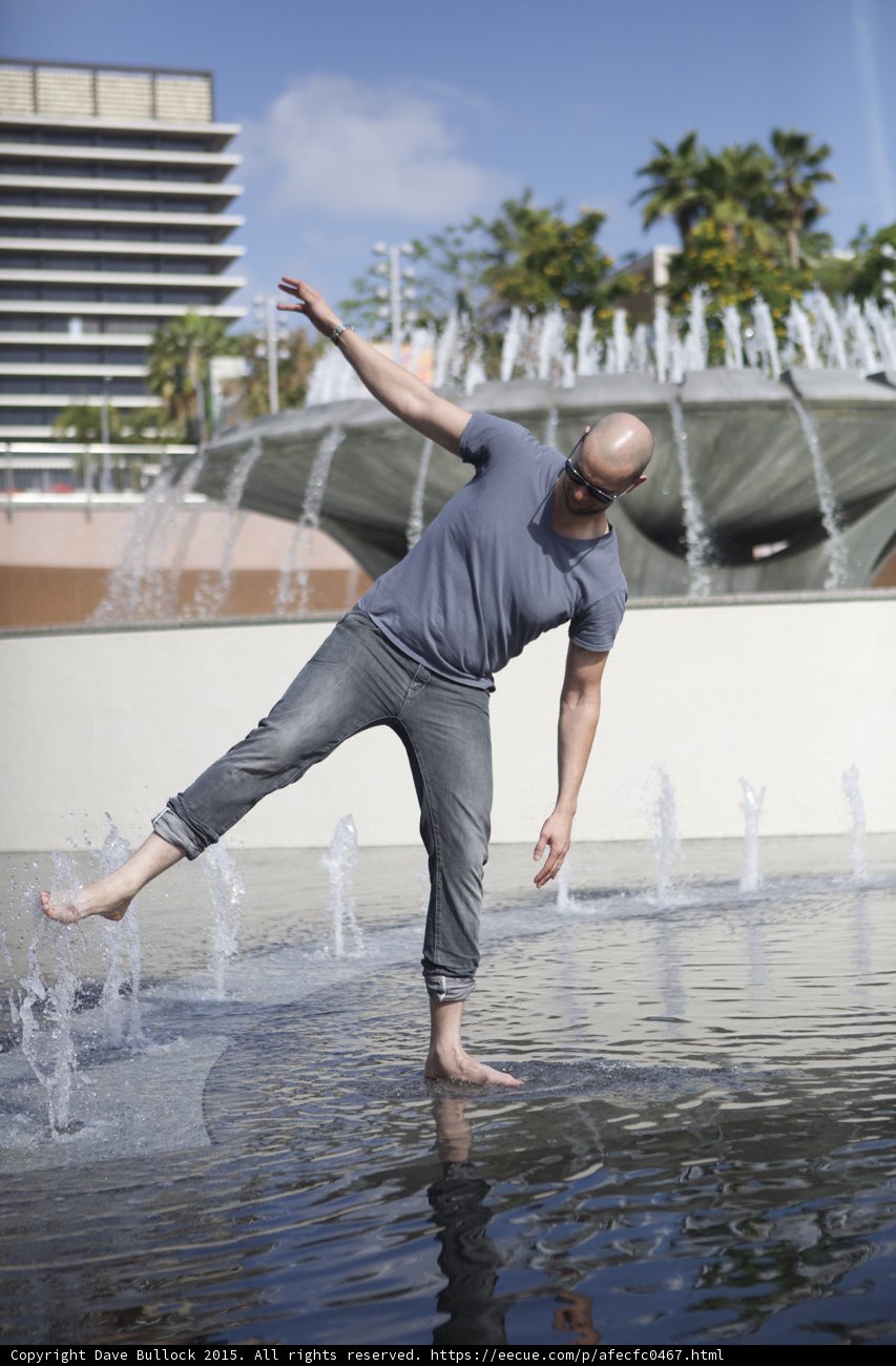 Ballet Pose in Fountain