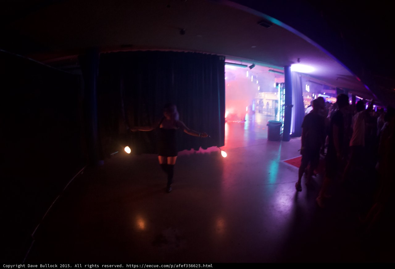 Fire Spinner in Concourse