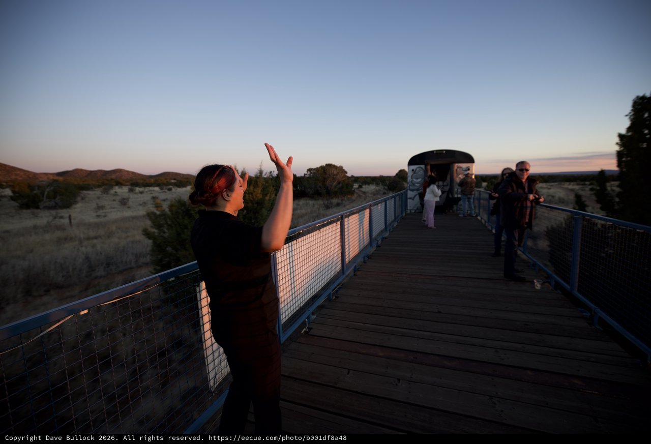 Sunset Observation at Desert Viewing Platform