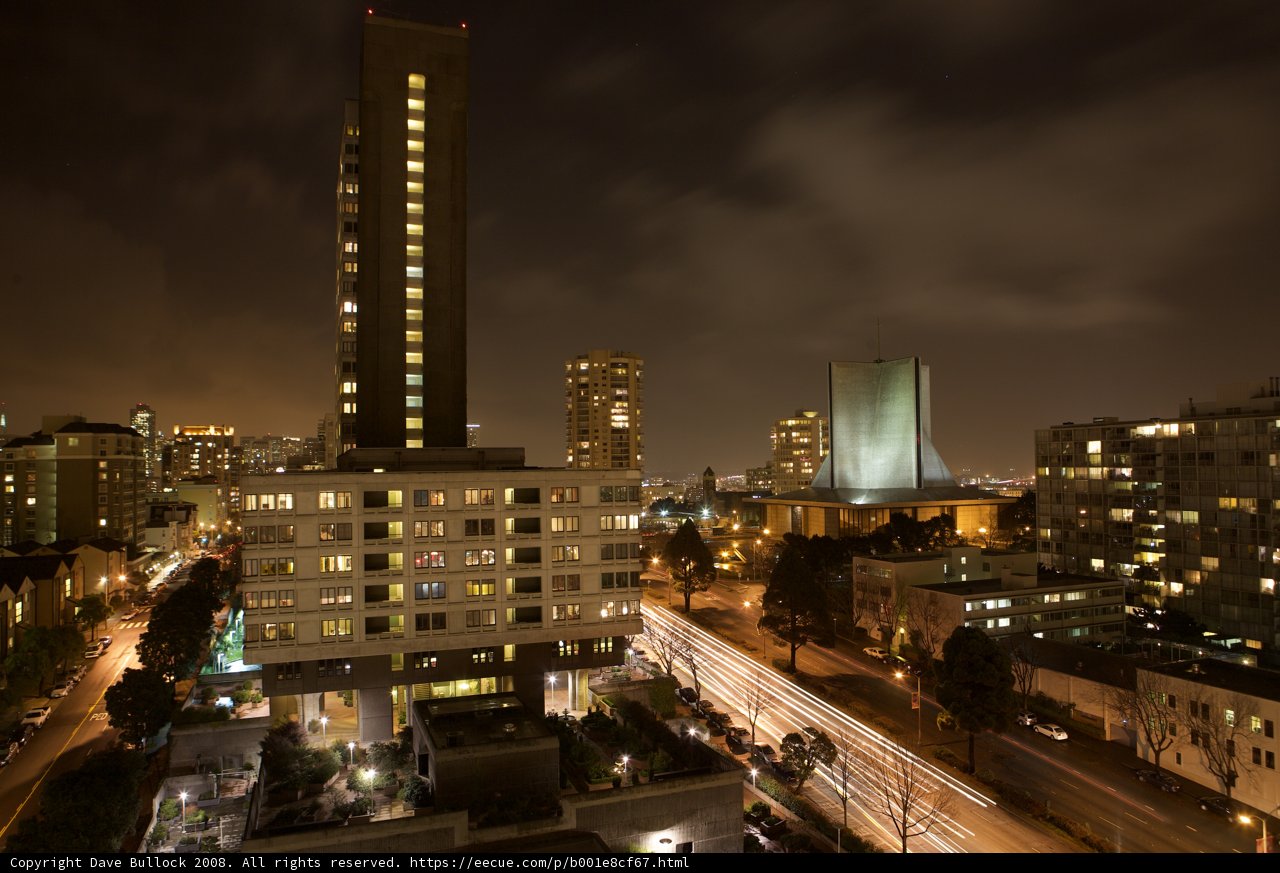 Urban Night View of Metropolitan High Rise