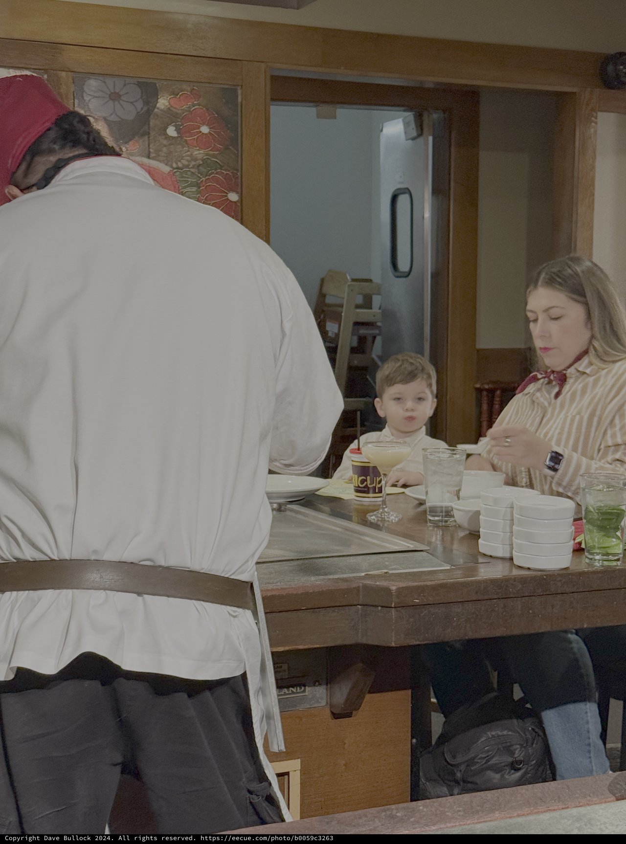 Family Dining at Japanese Restaurant