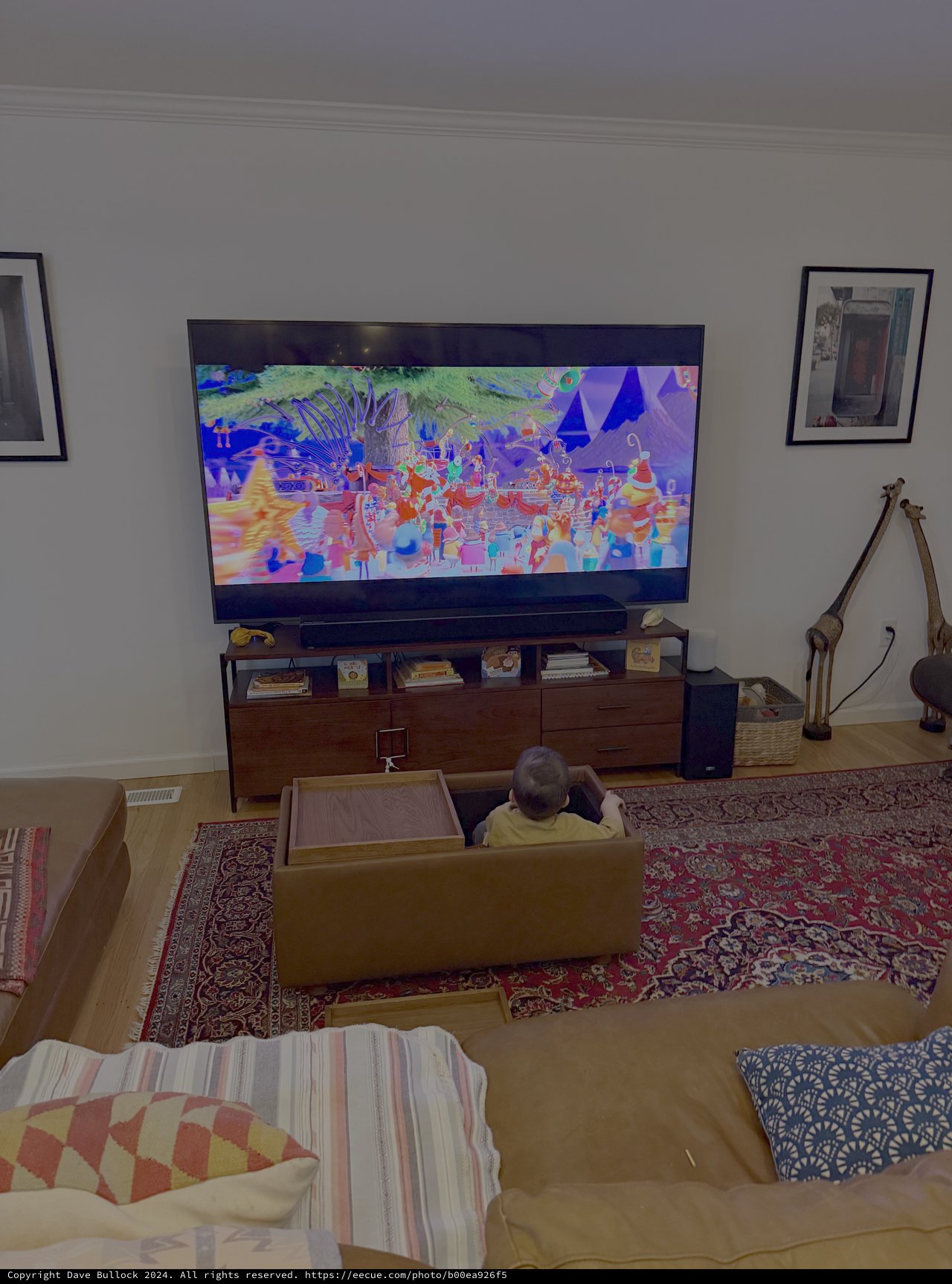 Cozy Living Room Gaming Session