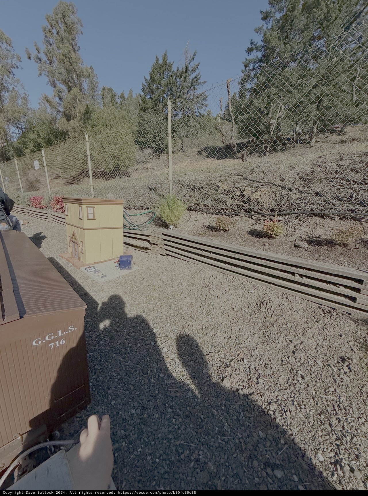 Model Railway Construction Site Behind Chain Link Fence