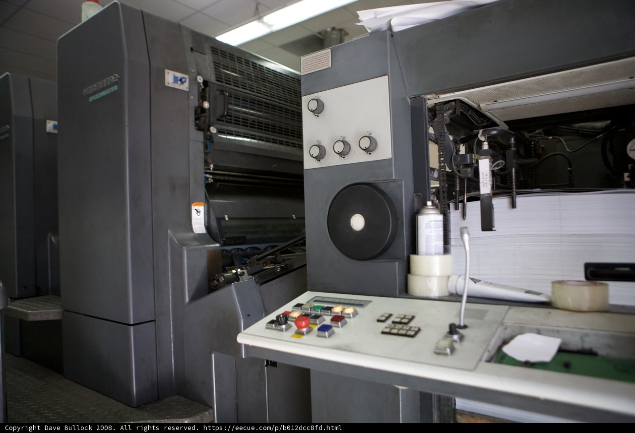 Industrial Printing Machine in Action