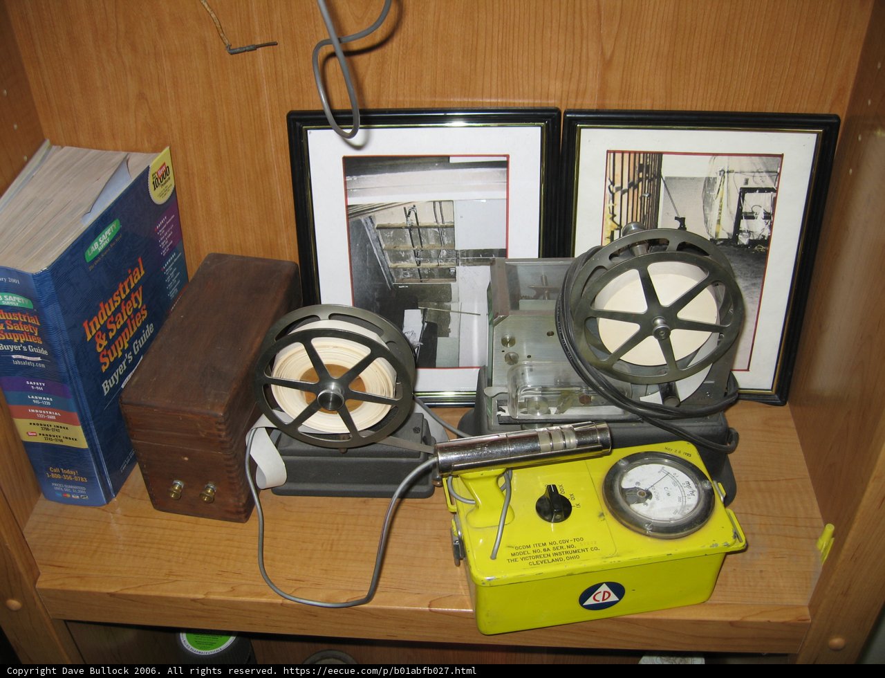 Antique Equipment on Plywood Shelf