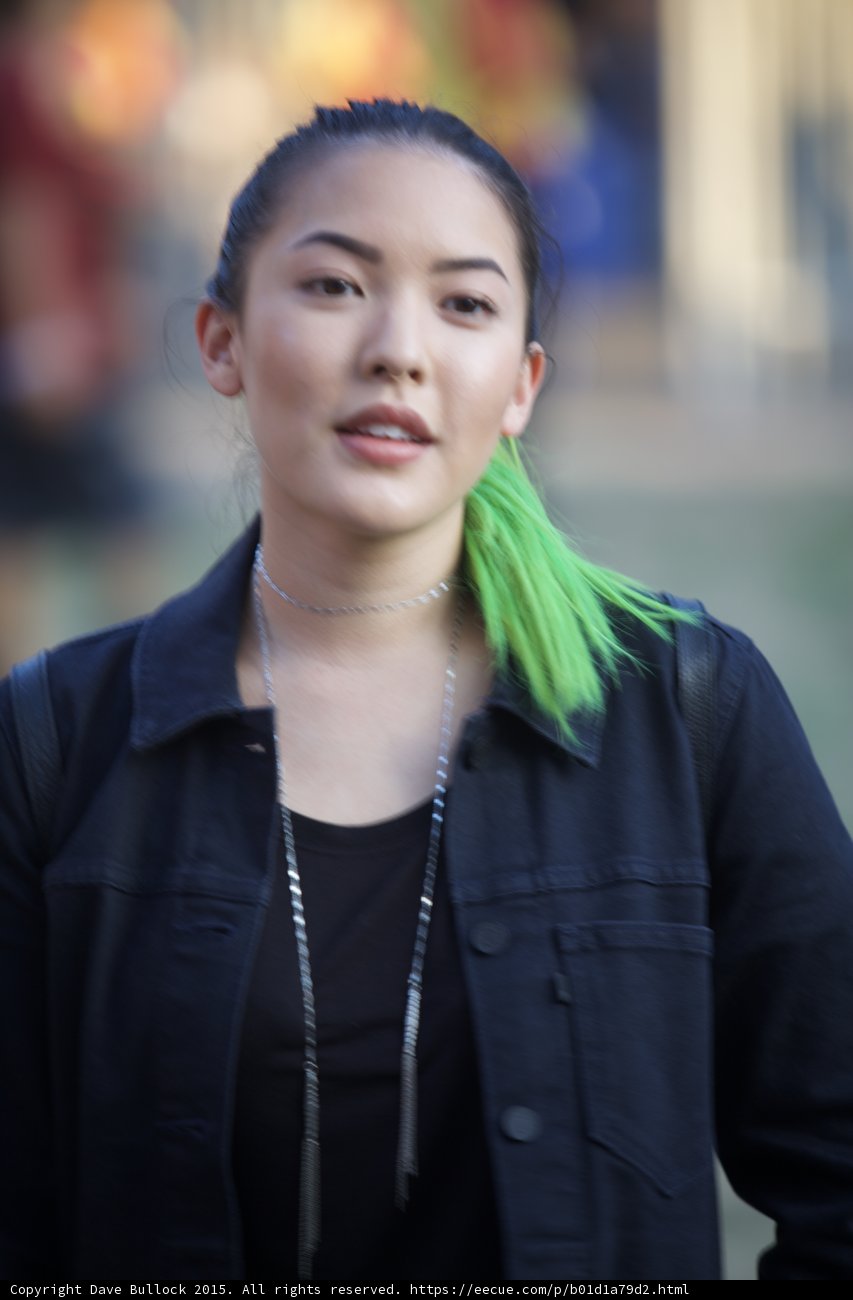 Intimate Green Hair Portrait