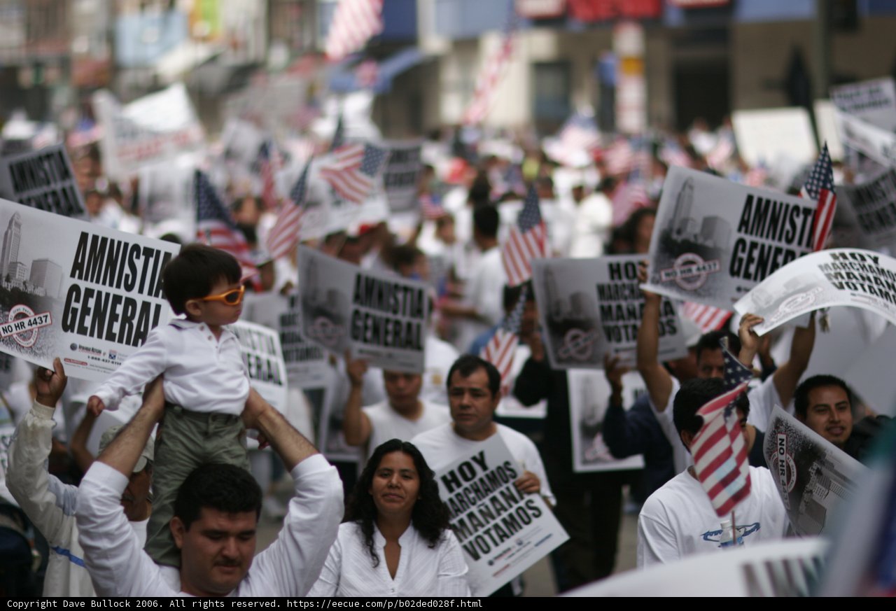 Protest Parade: A Crowd of Activists Marching in the Streets