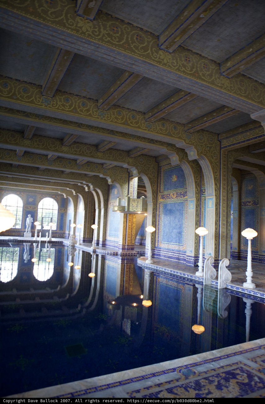 Serene Indoor Pool with Stately Architecture