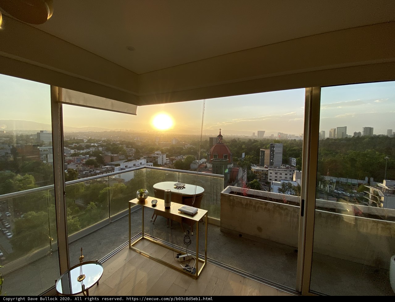 Savoring the Sunset on our Balcony
