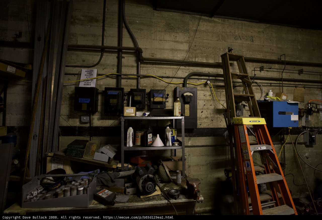 Leaning Ladder in Wilshire Temple Garage