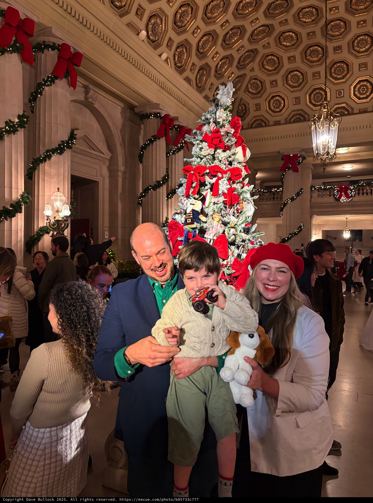 Family Holiday Celebration in Grand Historic Building