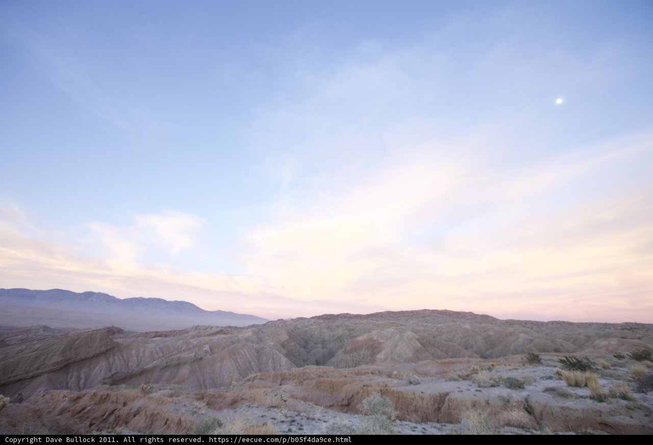 Moonrise over Anza Borrego