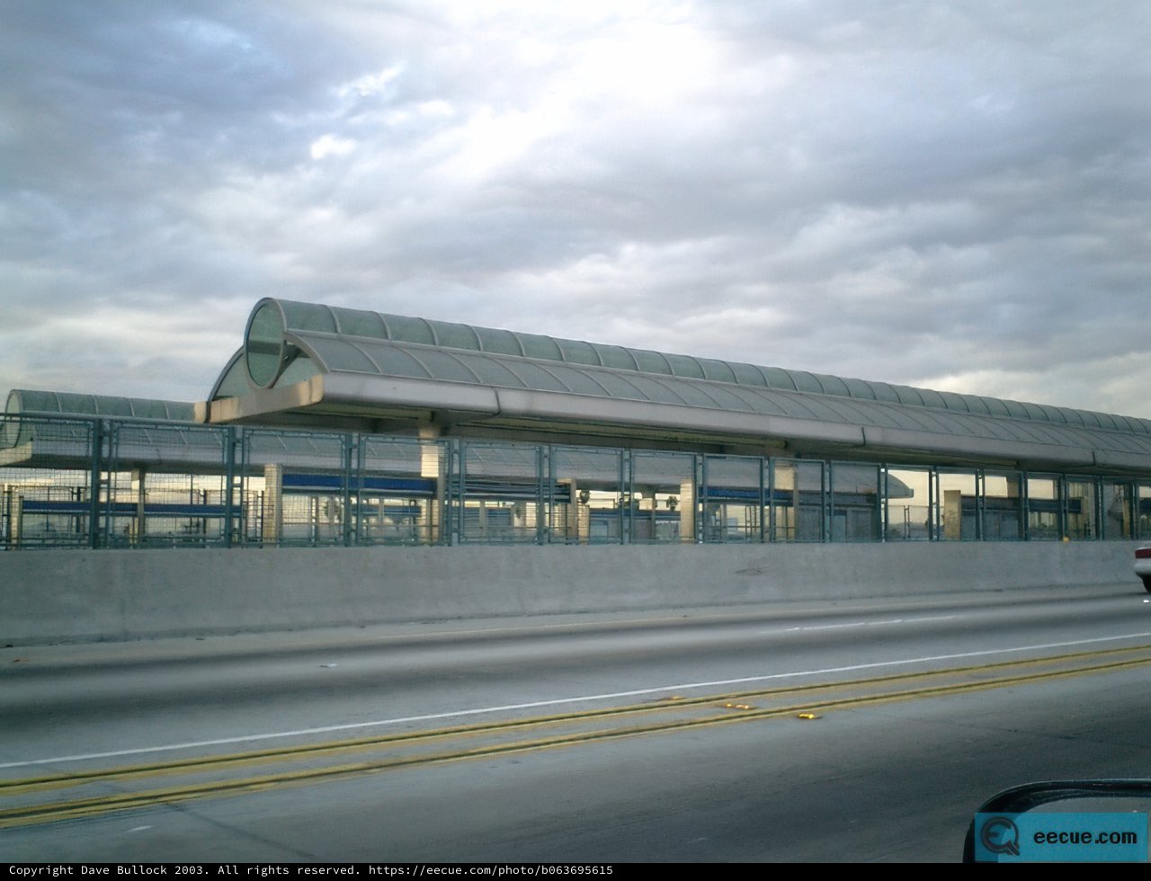 Driving toward the Airport Terminal