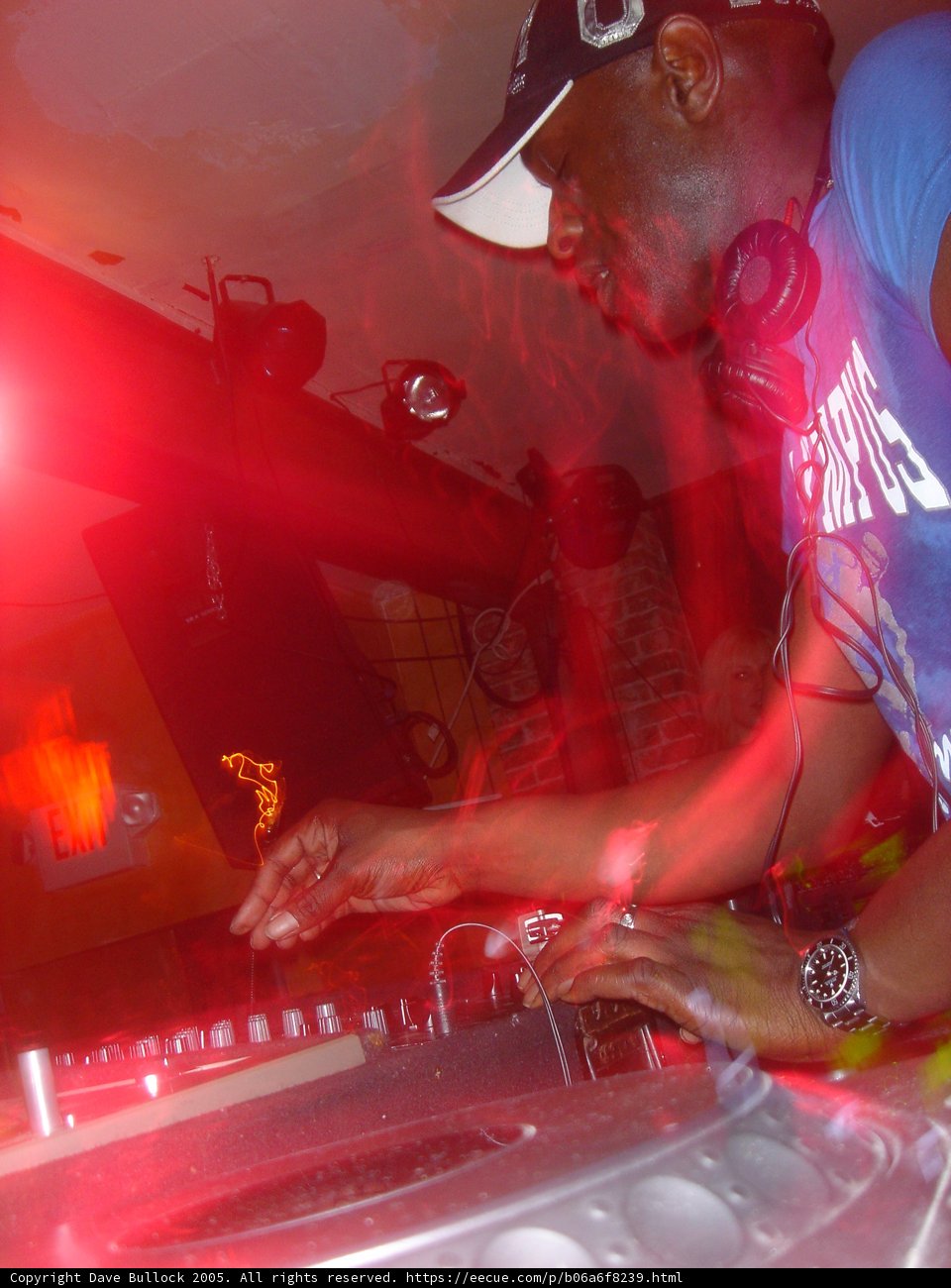 Blue Shirt DJ in the Nightclub