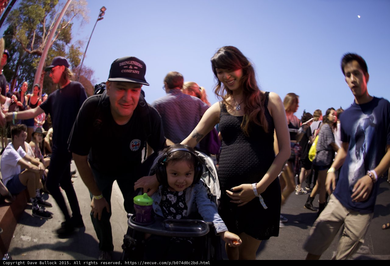 Family with Passerby