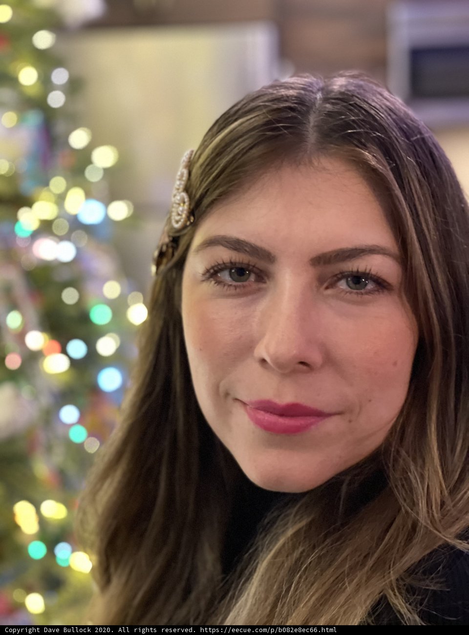 Festive Portrait with Christmas Tree