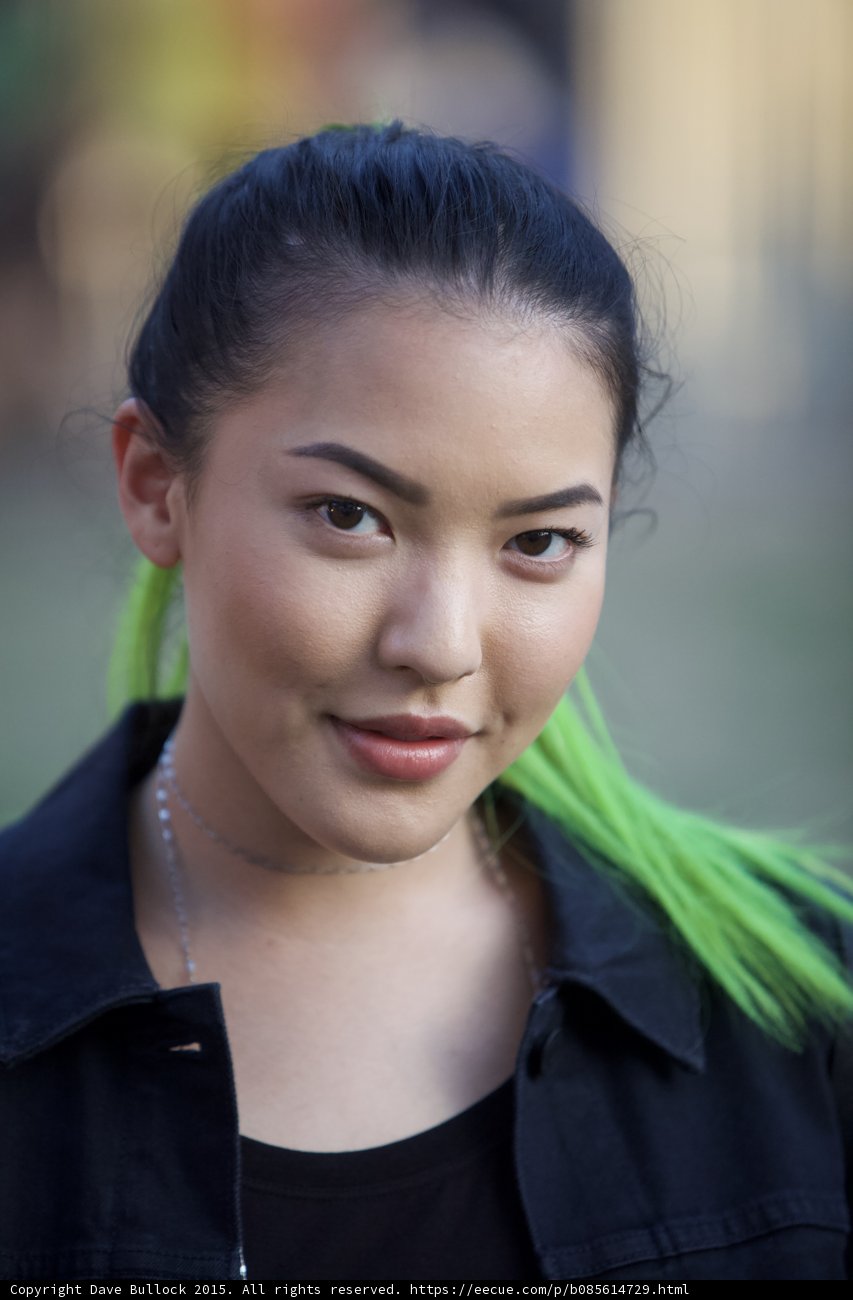 Elegant Green Hair Portrait