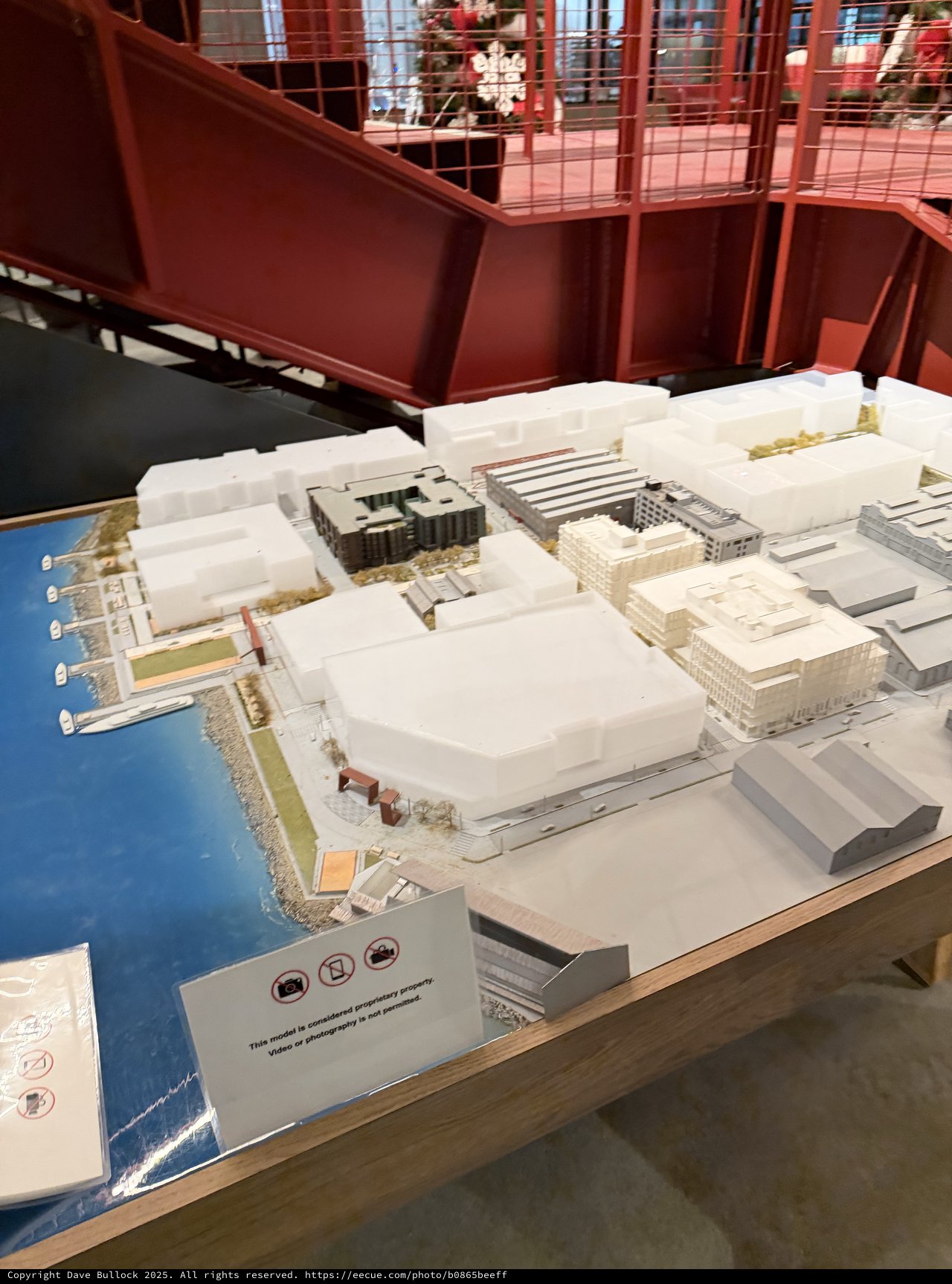 Architectural Scale Model of Urban Waterfront Development