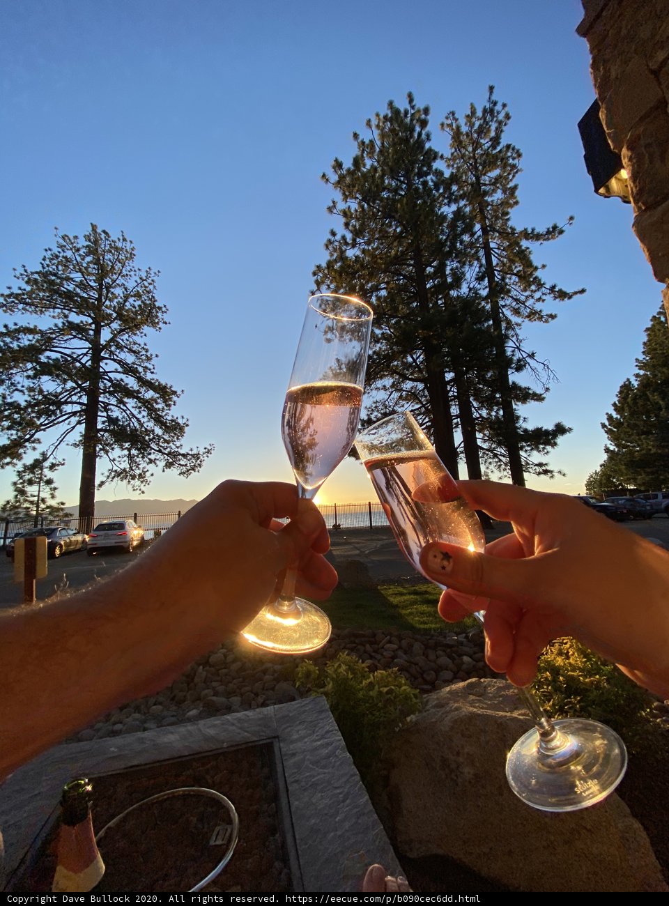 Sunset Toast with Champagne
