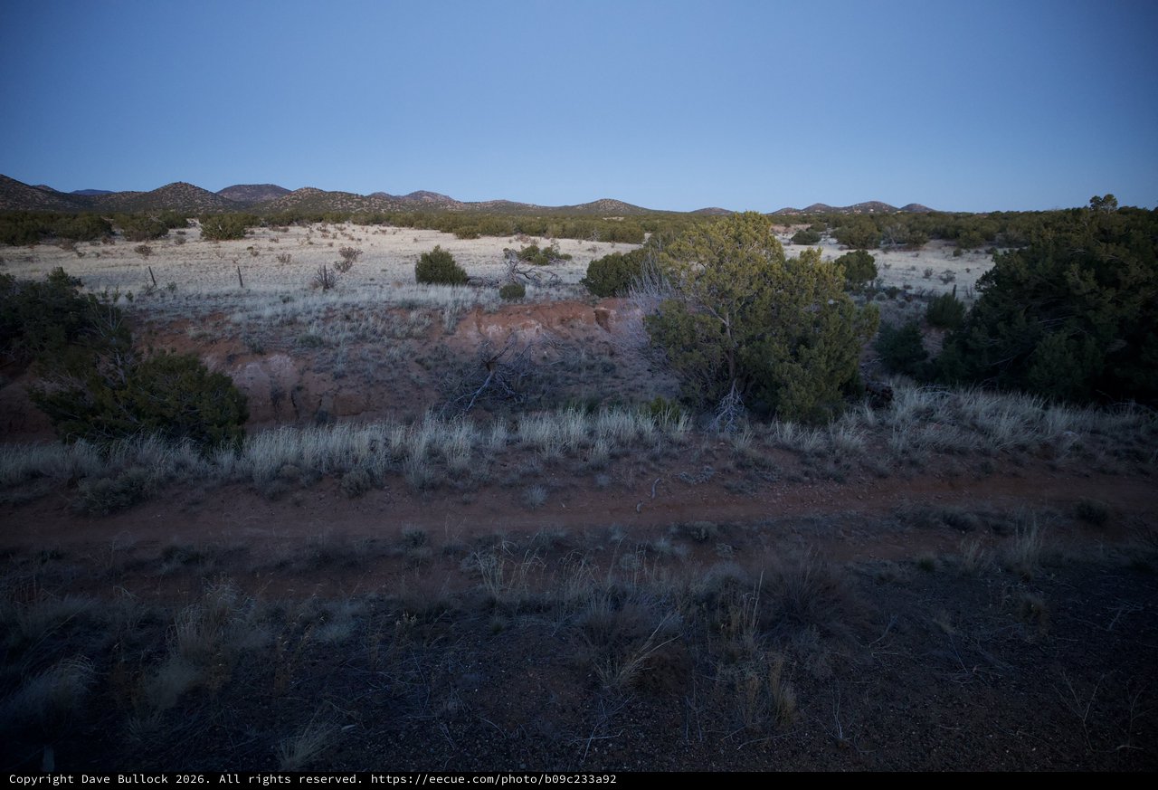 Desert Twilight Over New Mexico Scrubland