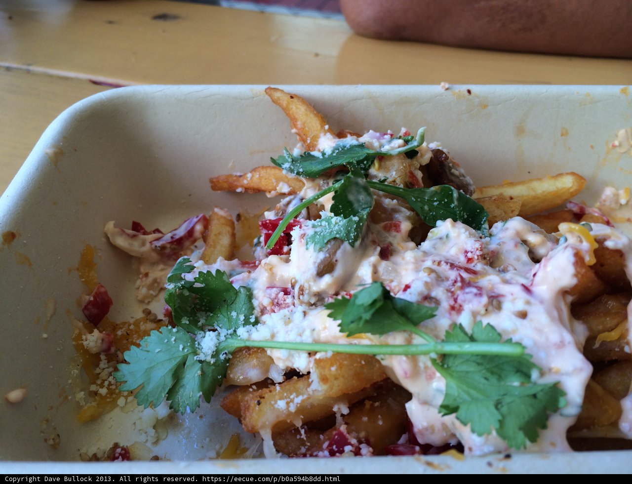 Crispy Fries and Cilantro Sauce