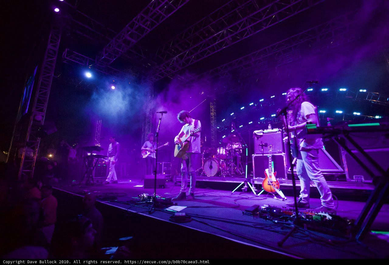 Purple Spotlight Rock Concert