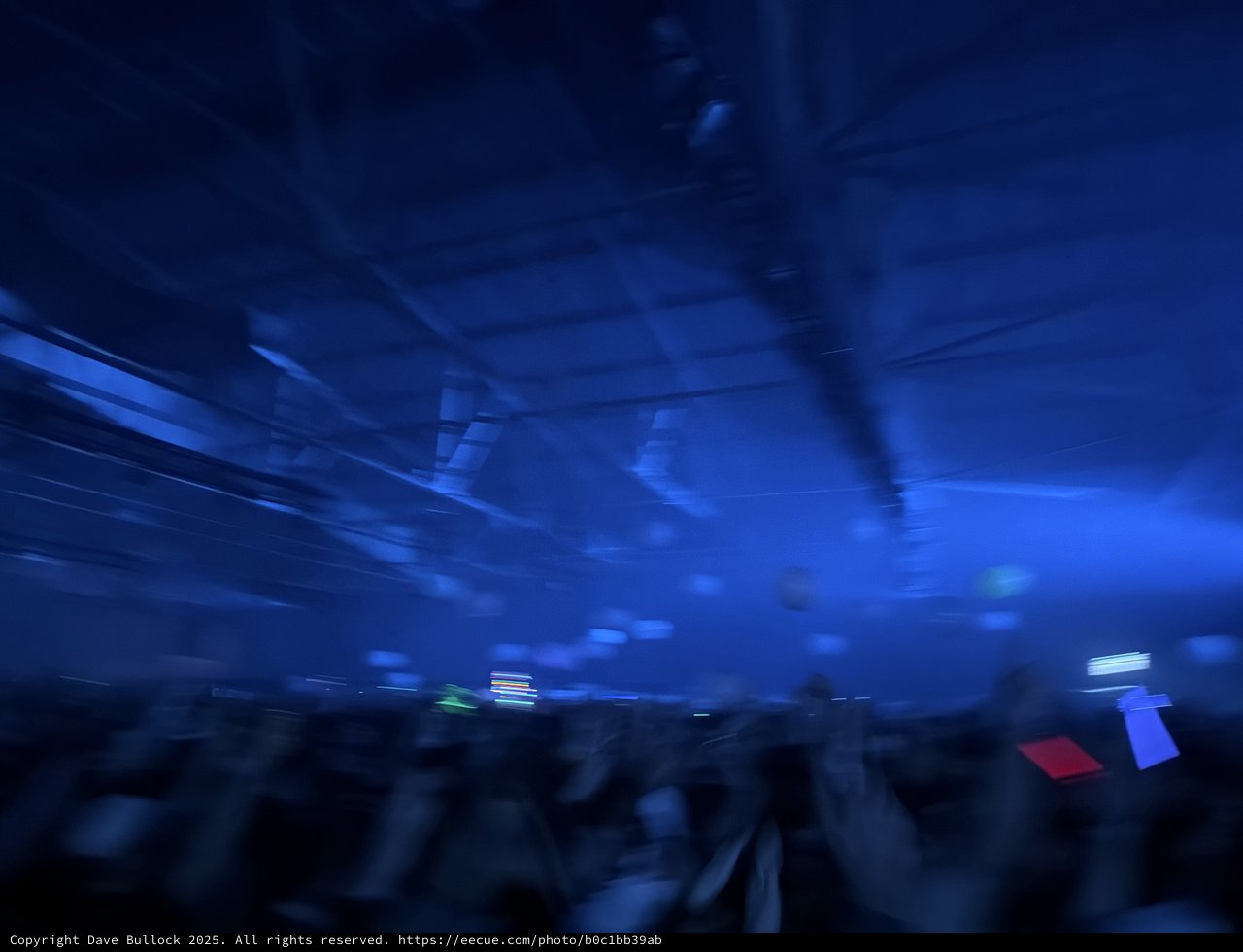 Ethereal Blue Light at Electronic Music Concert