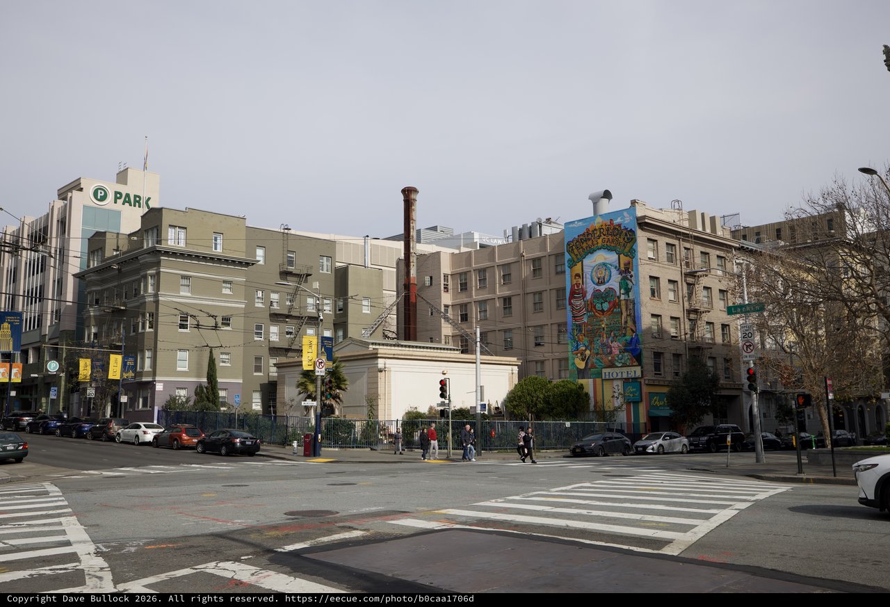 Urban Intersection at Dusk in San Francisco