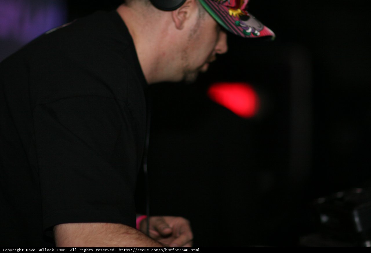 Funky DJ with Headphones and Hat