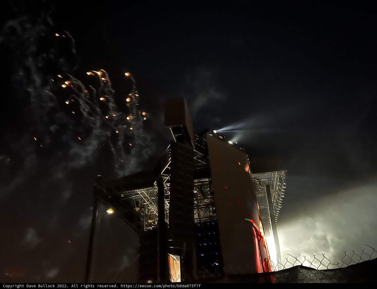 Nighttime Pyrotechnics Light Up Empire Polo Club Stage
