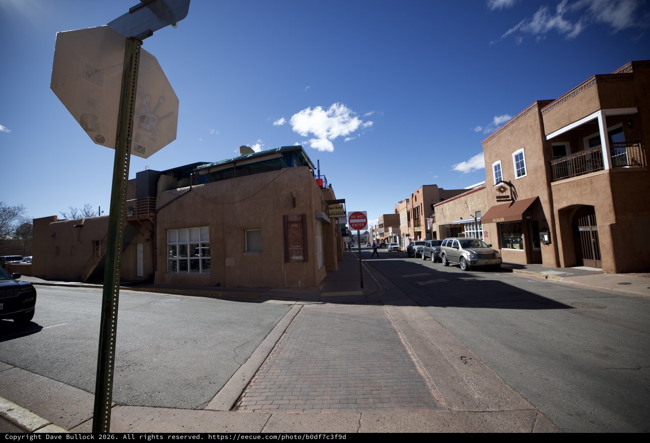 Historic Adobe Architecture on Santa Fe Plaza