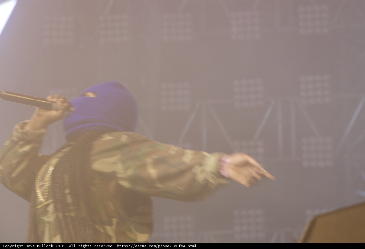 Blue Masked Performer Rocks Coachella Stage