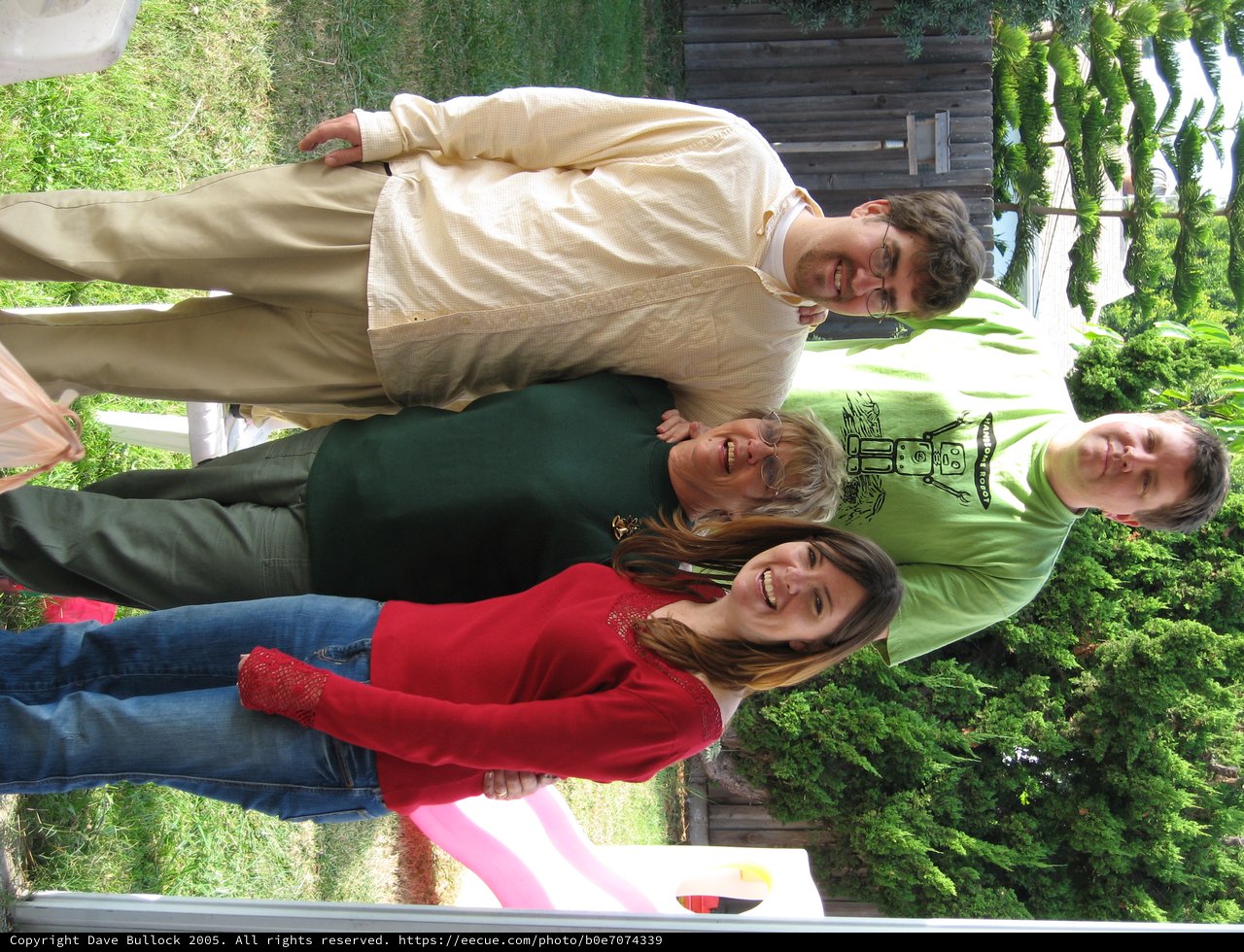 Family Christmas Gathering in Sunny Backyard 2005
