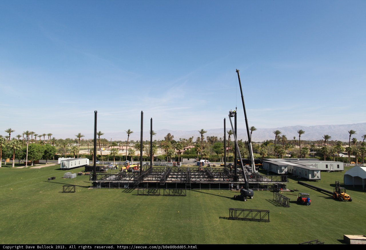 Stage Set-Up in the Middle of a Picturesque Field