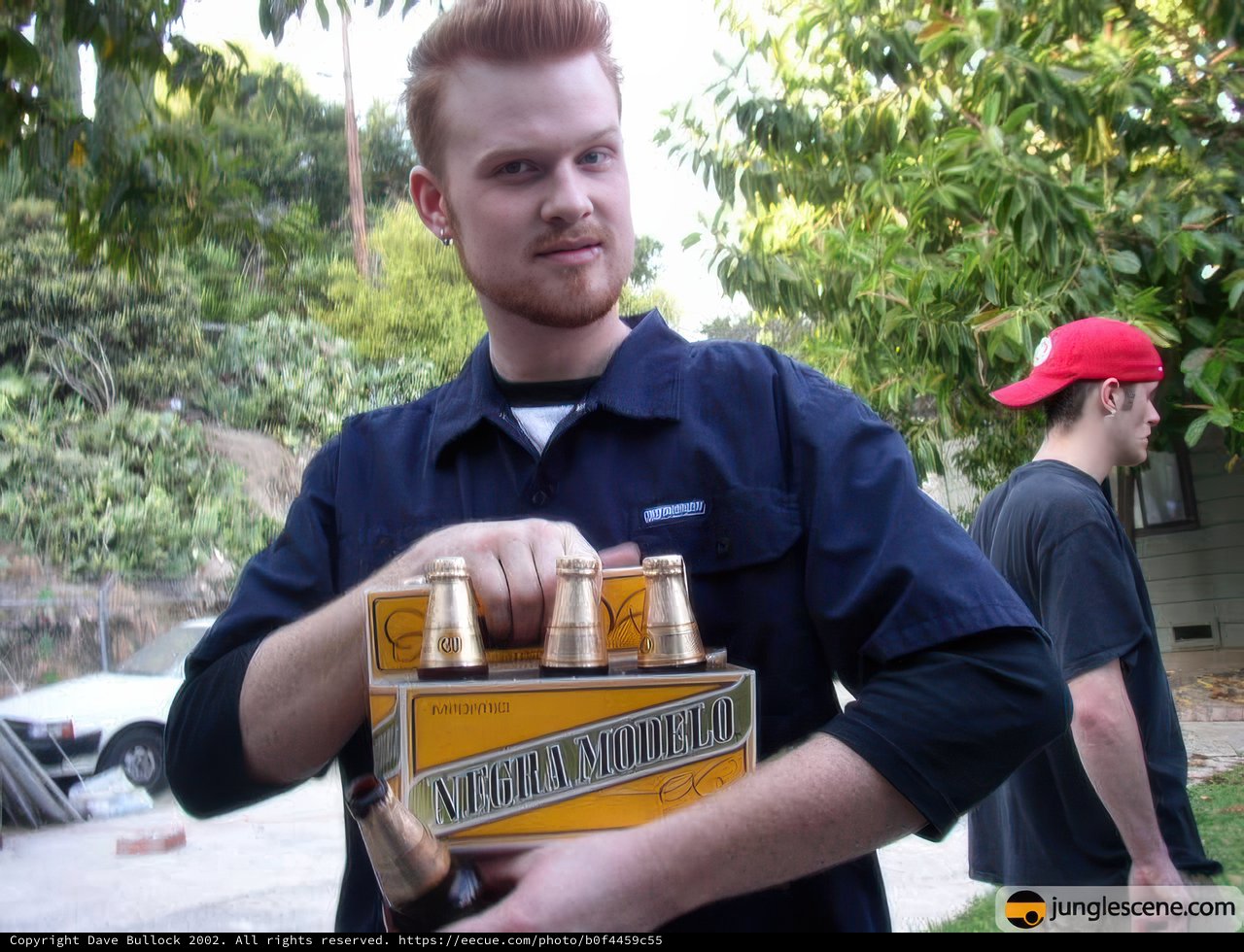 Buddy Murphy Enjoying a Cold Box of Beer