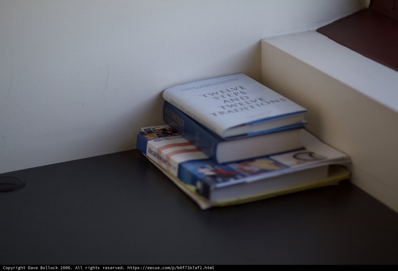 Book stack by the window