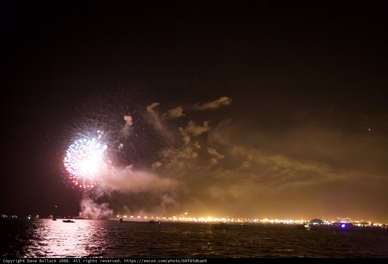 Explosive Celebration by the Water