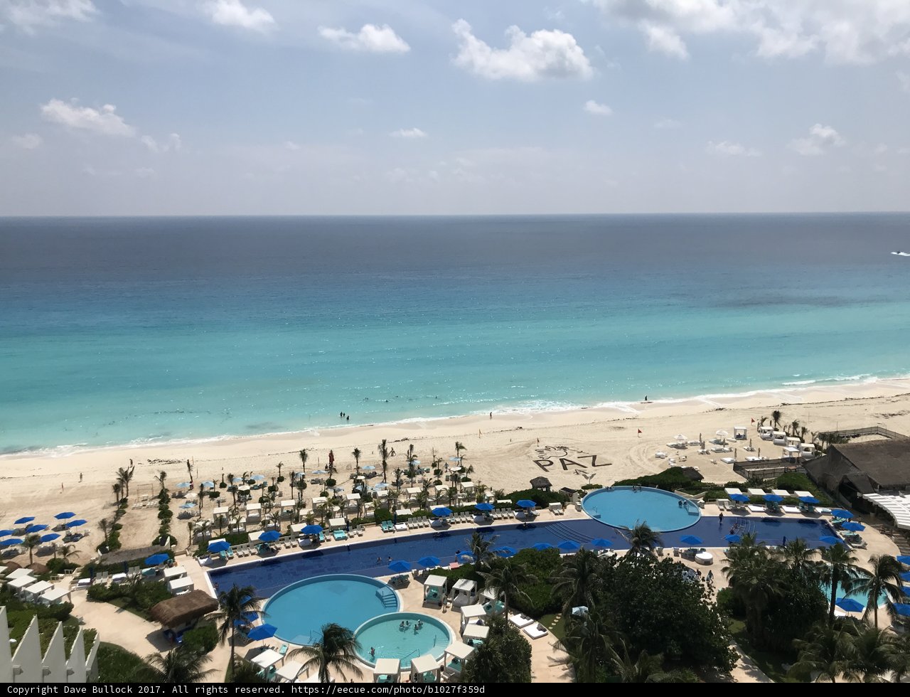 Aerial View of the Grand Cancun Resort