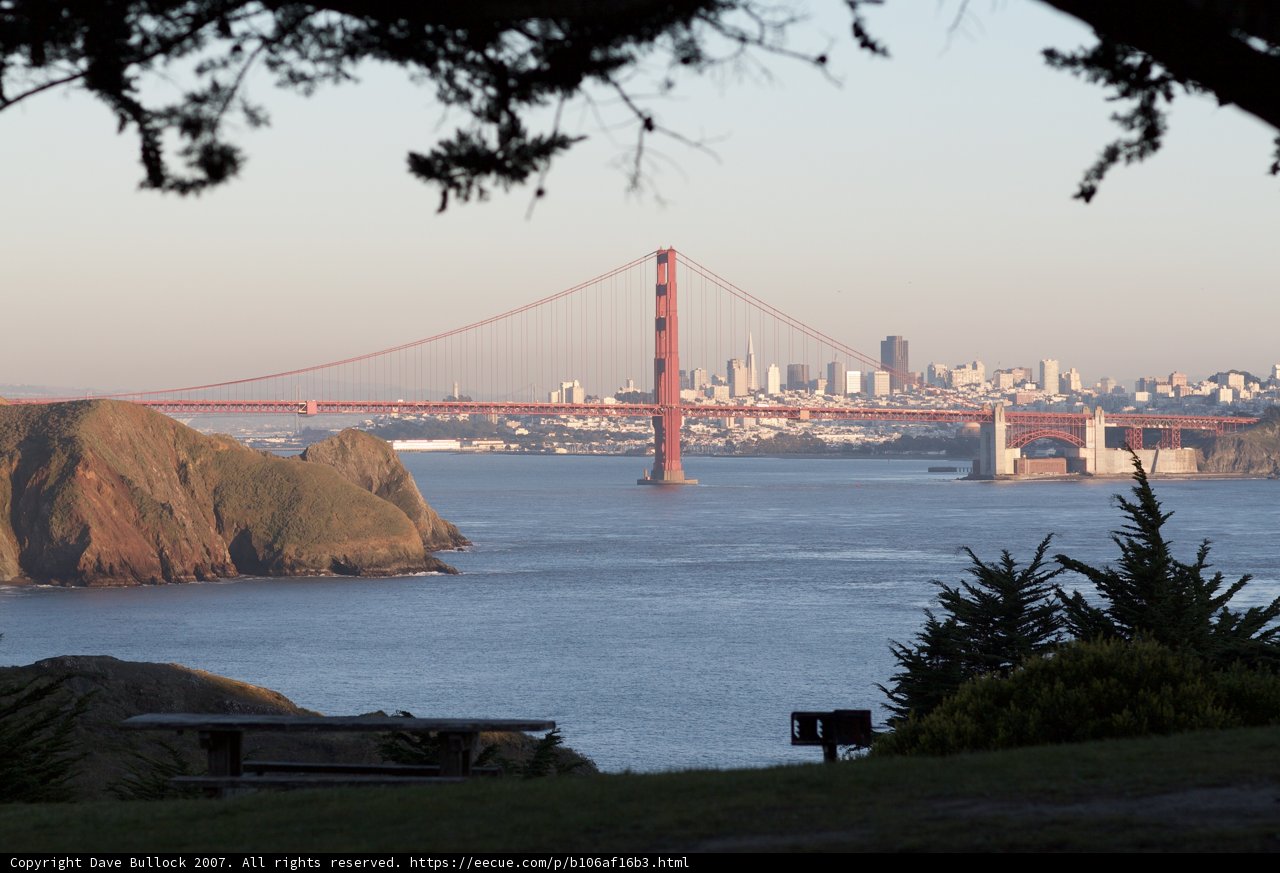 View of the Golden Gate Bridge from Promontory