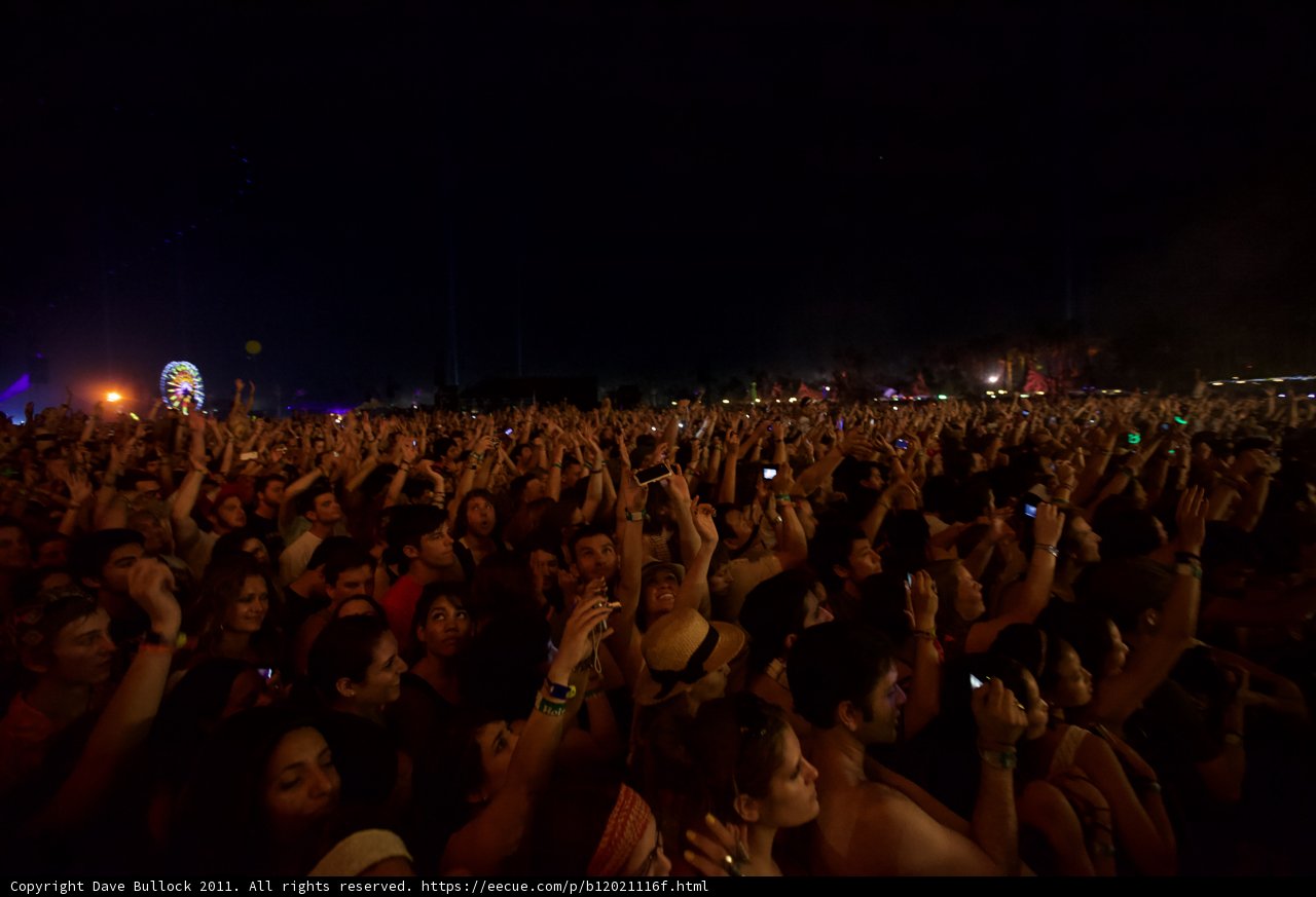 Coachella 2011 Stage Lit Up Against Night Sky