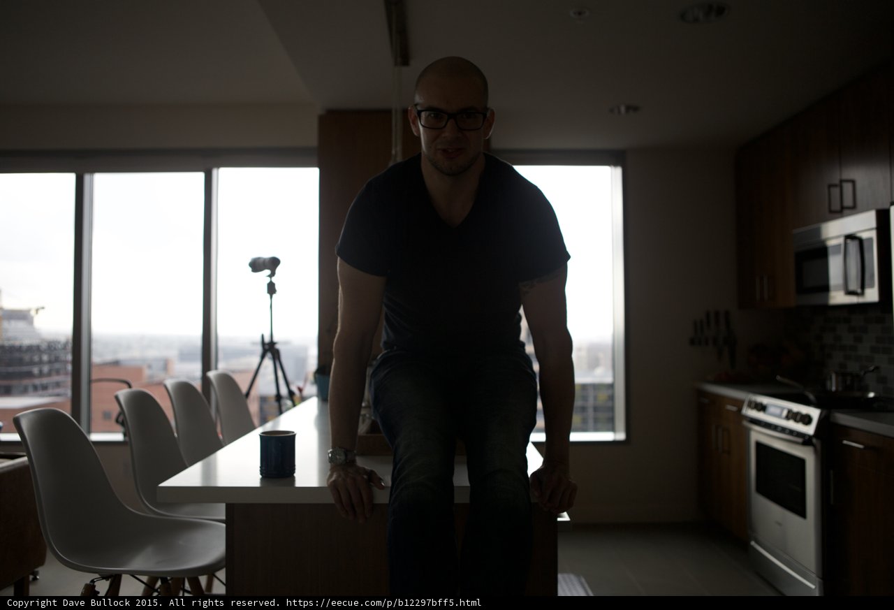 Leaning Forward at the Counter