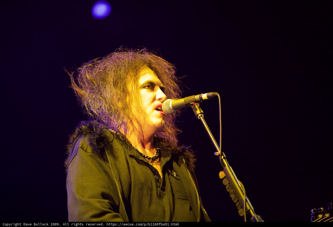 Robert Smith Performing with The Cure at O2 Arena in London