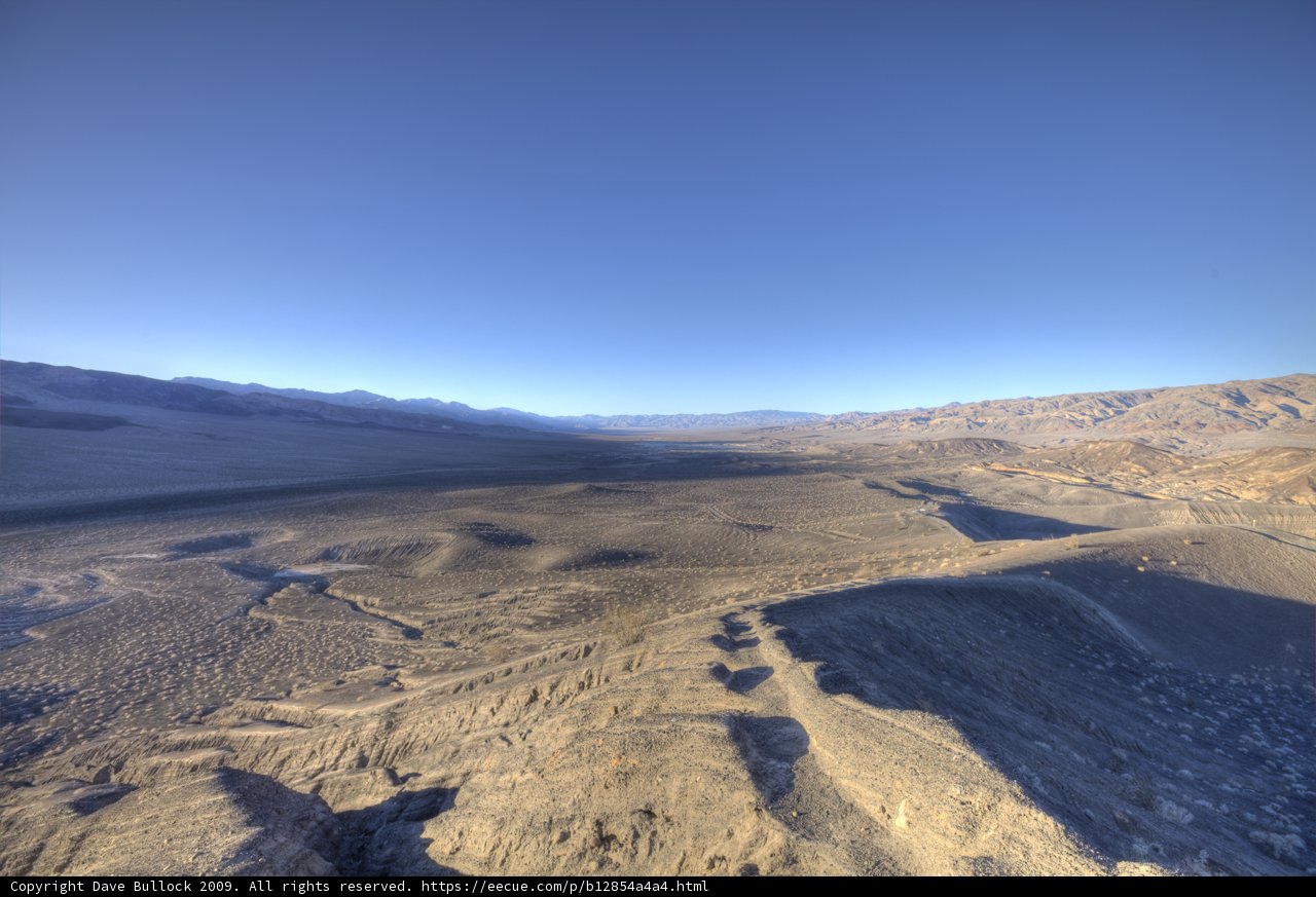 Aerial View of Death Valley Desert