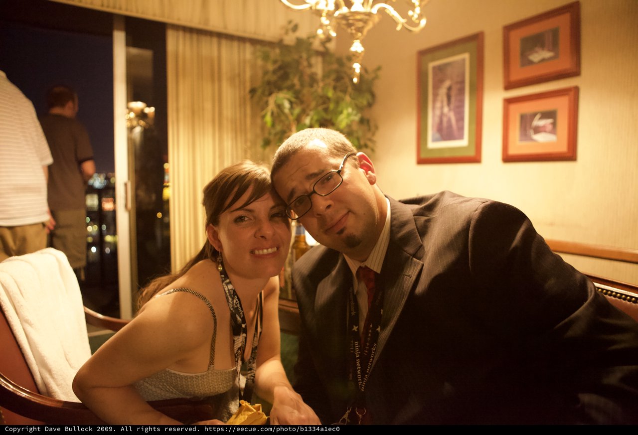 Couple Poses Together at DEF CON 17 Party