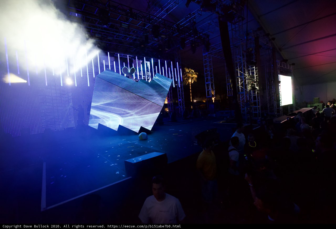 Spotlight on the Crowd at Coachella