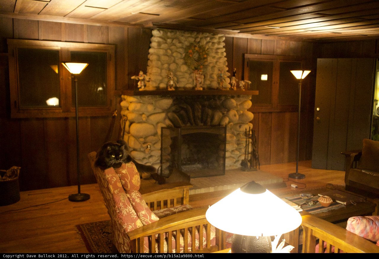 Cozy Living Room with Fireplace and Chair