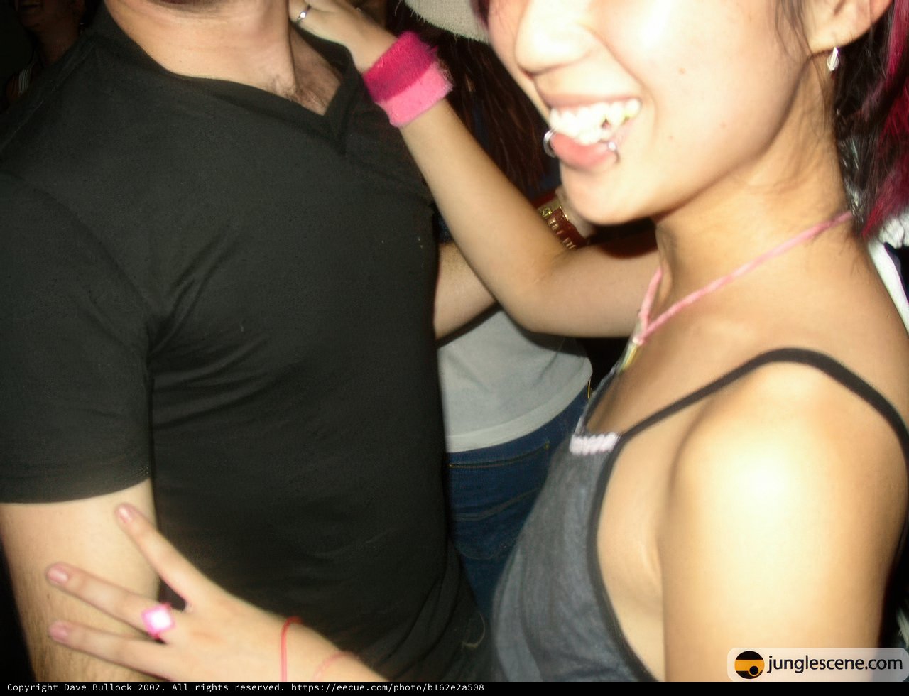 Clubbing couple with stylish accessories
