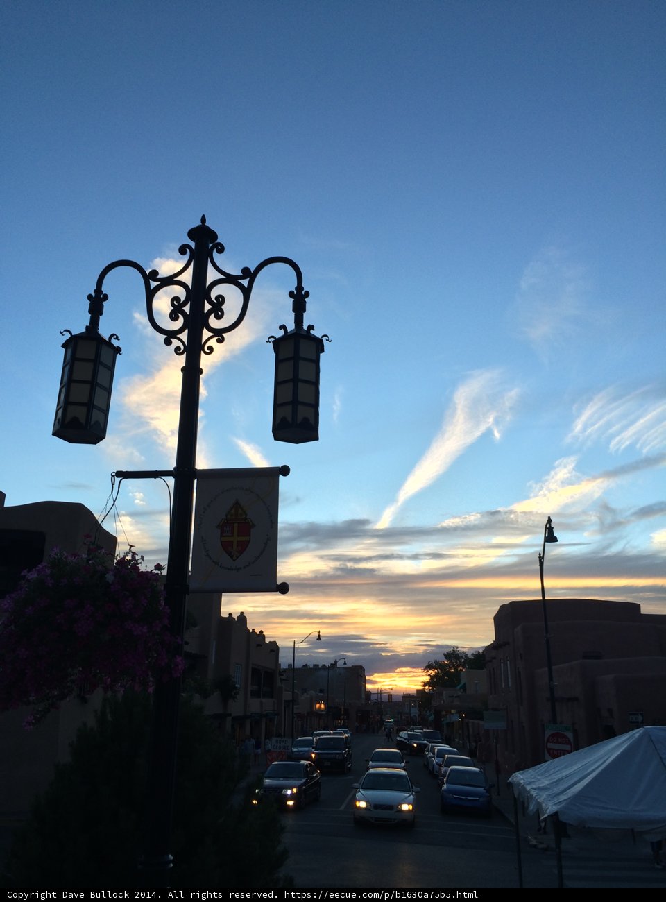 Sunset Illuminates the Lamppost