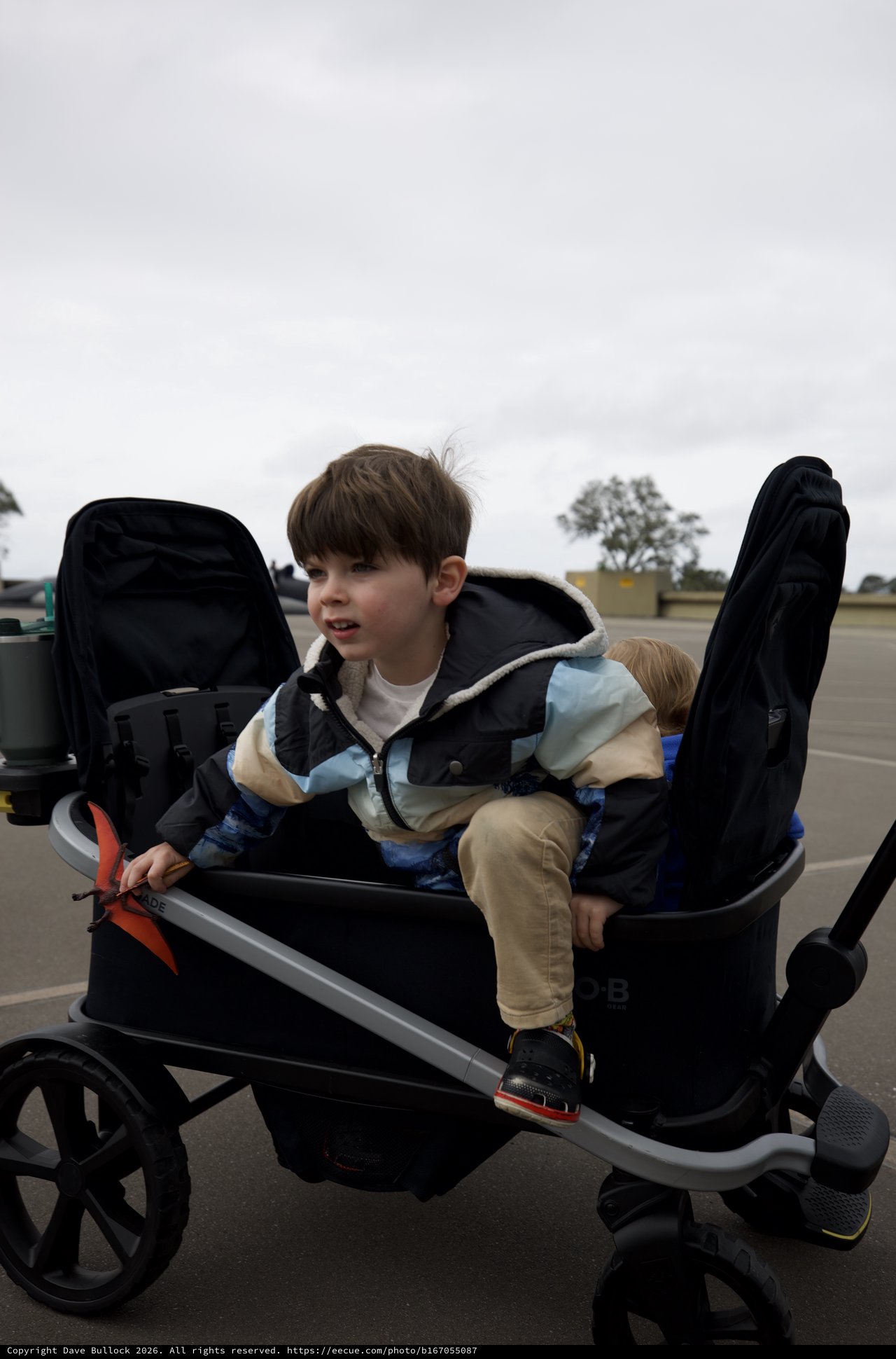 Young Boy in Adaptive Wheelchair at Outdoor Location